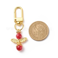 Выпечка окрашенные хрустящие стеклянные круглые бусины подвеска в виде ангела украшения HJEW-JM00733