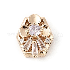 Латунные микро проложить кубического циркония бусы KK-K297-28G