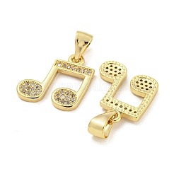 Латунные микропаве прозрачные подвески с фианитом ZIRC-P115-06G