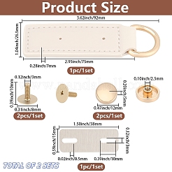 2 Beutel Rechteck Kunstleder Hängeverschlüsse DIY Kit&nbsp;DIY-CY0003-09B