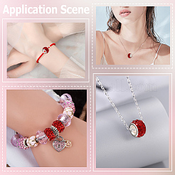 80 шт. полимерная глина со стразами европейские бусины с большими отверстиями с серебряными латунными сердечниками FPDL-LT0001-02A