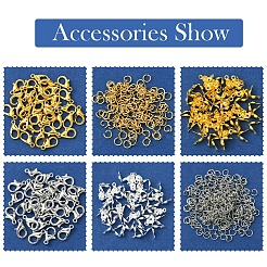 Наборы для самостоятельного изготовления застежек-карабинов из цинкового сплава&nbsp;DIY-FS0006-92