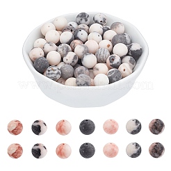 Натуральный розовый зебра яшма бисер прядь&nbsp;G-AR0001-90