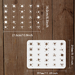 Большие пластиковые многоразовые шаблоны трафаретов для рисования DIY-WH0202-451