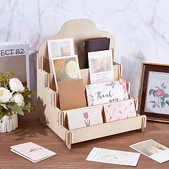 4-ярусная деревянная подставка для карточек ODIS-WH0025-210