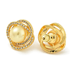 Серьги-гвоздики из циркония EJEW-H014-04G