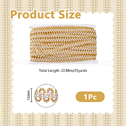 Полиэстеровая сороконожка плетеная волнистая лента&nbsp;OCOR-WH0111-43A