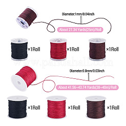6 rouleau de cordon tressé en nylon bicolore&nbsp;NWIR-TA0001-46D