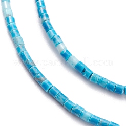 染色された天然のハウライトビーズ連売り  模造ラリマー  コラム  2x2mm  穴：0.8mm  約154~160個/連  15.16~15.75インチ（38.5~40cm）&nbsp;G-H255-19