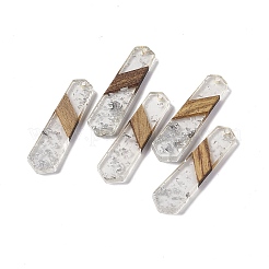 Pendentifs en résine transparente et bois de noyer&nbsp;RESI-M027-06A