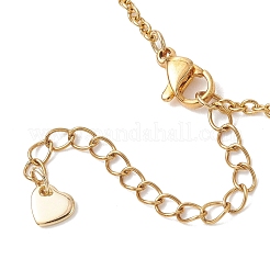 Ожерелье-нагрудник с гранеными круглыми натуральными разноцветными турмалинами диаметром 3 мм и цепочками из нержавеющей стали 304.&nbsp;NJEW-JN05943