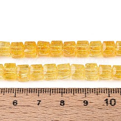 Хрустящие прозрачные стеклянные бусины нити&nbsp;GLAA-N062-6mm-04