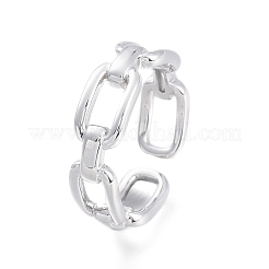 Латунь манжеты кольца RJEW-F103-04-P