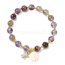 Bracelets en perles de quartz lodolite naturel&nbsp;BJEW-JB14149-01