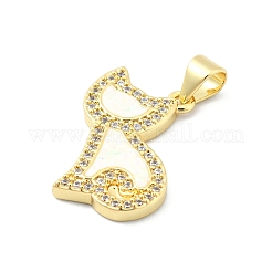 Латунные микропаве прозрачные подвески с фианитом&nbsp;KK-A221-12G