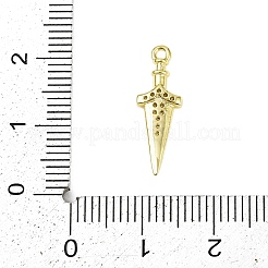 Латунные микропаве прозрачные подвески с фианитом KK-L238-14G