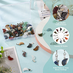 48шт 12 стиля подвески из натуральных драгоценных камней G-FW0001-30