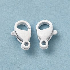 スプレー塗装された304ステンレススチールのロブスタークロウ留め金  ホワイト  10.5x6.5x3.5mm  穴：1.2mm&nbsp;STAS-R120-01B-01