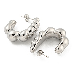 Boucles d'oreilles en laiton plaqué en rack&nbsp;EJEW-M247-08P