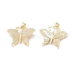 Латунные микропаве прозрачные подвески с фианитом&nbsp;KK-O127-26G