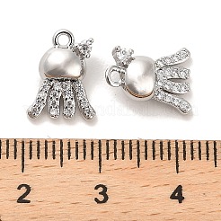 Ciondoli in ottone zirconi chiari micro pavé&nbsp;KK-C054-07P