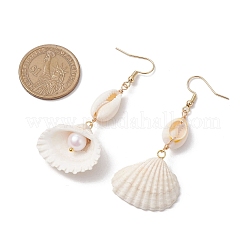 4 пара сережек-ракушек из нержавеющей стали 304 EJEW-JE06265