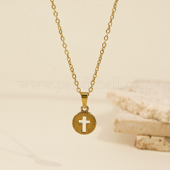 Женские подвески в виде полого креста из нержавеющей стали 306.&nbsp;YU8879