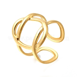 Открытые полые овальные манжетные кольца из нержавеющей стали 304&nbsp;RJEW-M072-03G