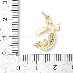 Porte micro ouvrent pendentifs zircone cubique en laiton de placage&nbsp;LS-KK-H509-17G