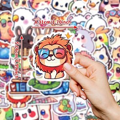 50шт. бумажные наклейки с изображением животных из мультфильмов STIC-C012-01