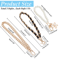 3 шт. 3 стильных чехла для телефона на запястье с подвеской и ремешками для сумки на запястье AJEW-WR0001-91C