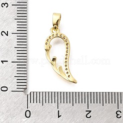 Pendentifs en laiton zircon cubique clair&nbsp;X-KK-B187-08G