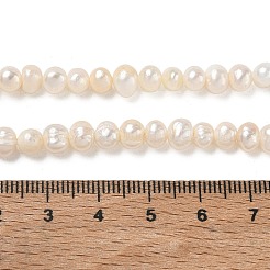 天然養殖淡水パールビーズ連売り  グレードa ++  ポテト  ベージュ  5~6mm  穴：0.5mm  約72~74個/連  13.46~13.70''（34.2~34.8センチメートル）&nbsp;PA-CBAC463-13