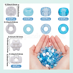1000 ensemble de perles de poney en plastique et de perles acryliques en forme de fleur&nbsp;DIY-SP0003-95C
