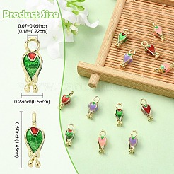 12 stücke 4 farben rack beschichtung legierung emaille charms&nbsp;FIND-YW0012-51