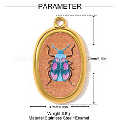Подвески из нержавеющей стали 304 с печатью&nbsp;STAS-OY003-49G-02