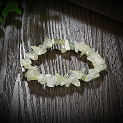 Nouvelles puces de jade naturelles étirer bracelets&nbsp;BJEW-BB16534-A