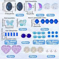 Прозрачные стеклянные бусины GLAA-SC0002-52