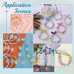 240 шт. Прозрачные акриловые бусины MACR-PH0001-74