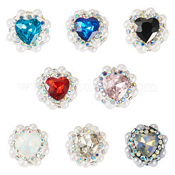 8 шт. 8-х цветные бусины из стразов и глины FIND-TA0006-52