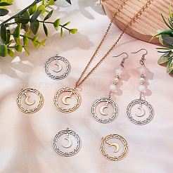 12 шт. подвески из нержавеющей стали 201 двух цветов&nbsp;STAS-DC0012-16