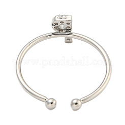 Offene Manschettenringe aus Messing mit Rack-Beschichtung für Damen&nbsp;RJEW-F162-02P-P