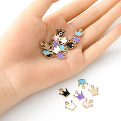 20шт 5 цвета сплава эмаль подвески ENAM-YW0003-02