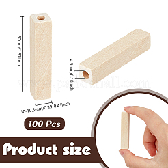 100 Stück unbehandelte europäische Holzperlen&nbsp;WOOD-NB0003-07