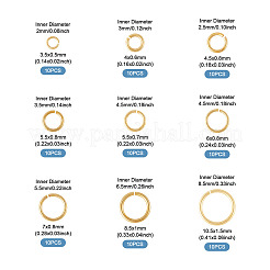 90 anneau de jonction ouvert en laiton de 9 styles&nbsp;KK-TADJ0001-04G