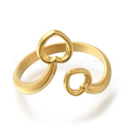 Ионное покрытие (ip) 304 нержавеющая сталь манжеты кольца для женщин RJEW-U017-27G