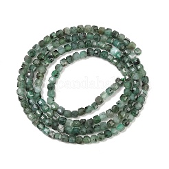 Натуральные изумрудные бисерные пряди&nbsp;G-B175-C04-2x2mm