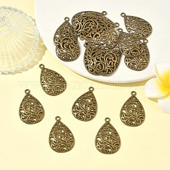 Подвески из сплава с филигранной каплей в тибетском стиле&nbsp;LS-X-TIBEP-Q041-042AB-NR