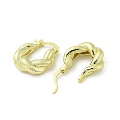Серьги-кольца из латуни с витой веревкой EJEW-Z035-01G