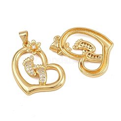 Pendentifs avec zircon cubiques à micro-pavés en laiton&nbsp;ZIRC-I367-12G-09